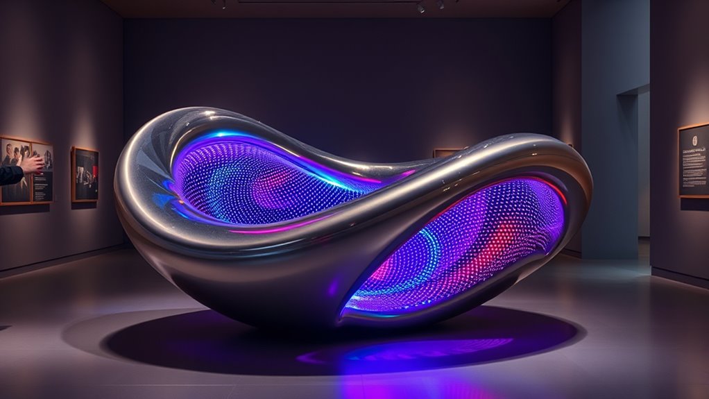 touch responsive art installations