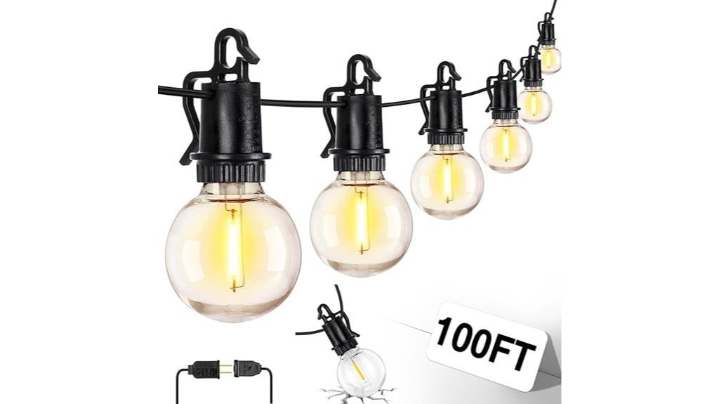 100 foot outdoor string lights