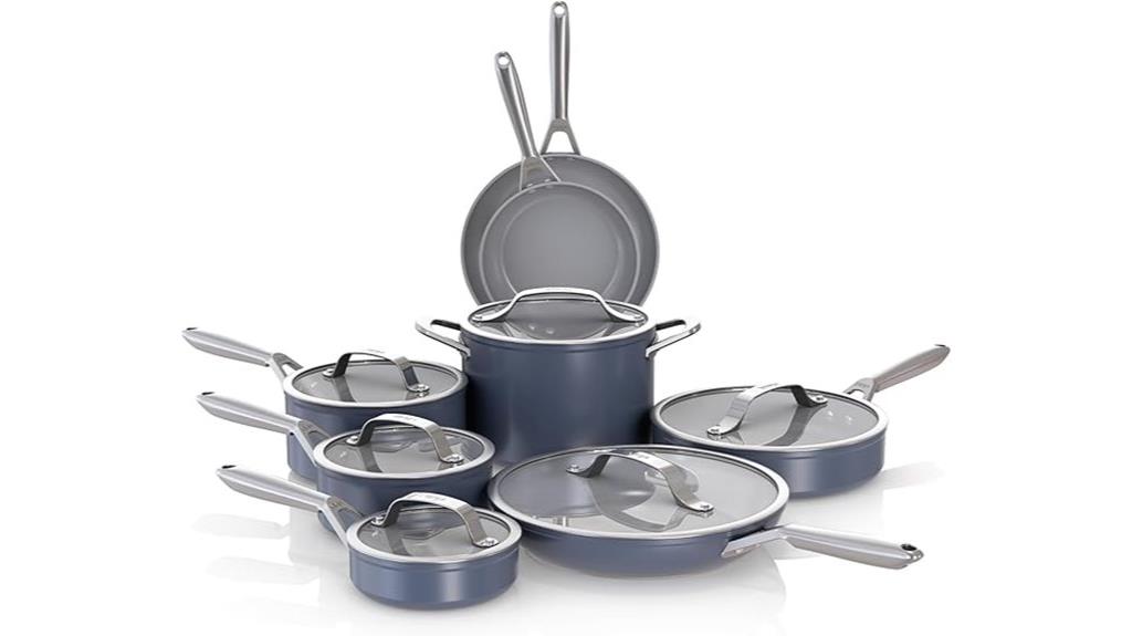 14 piece ceramic cookware