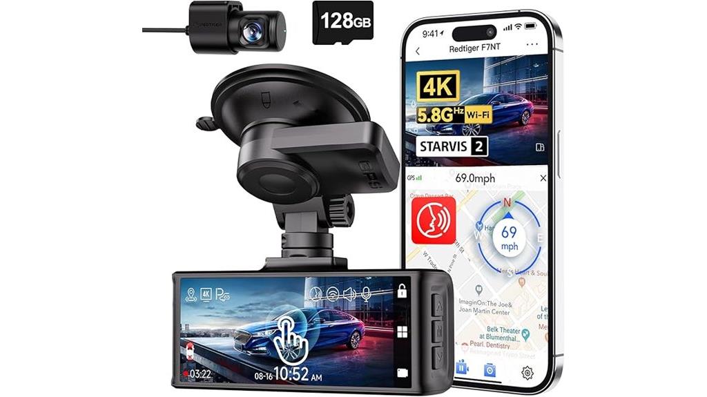 4k dual camera dash cam