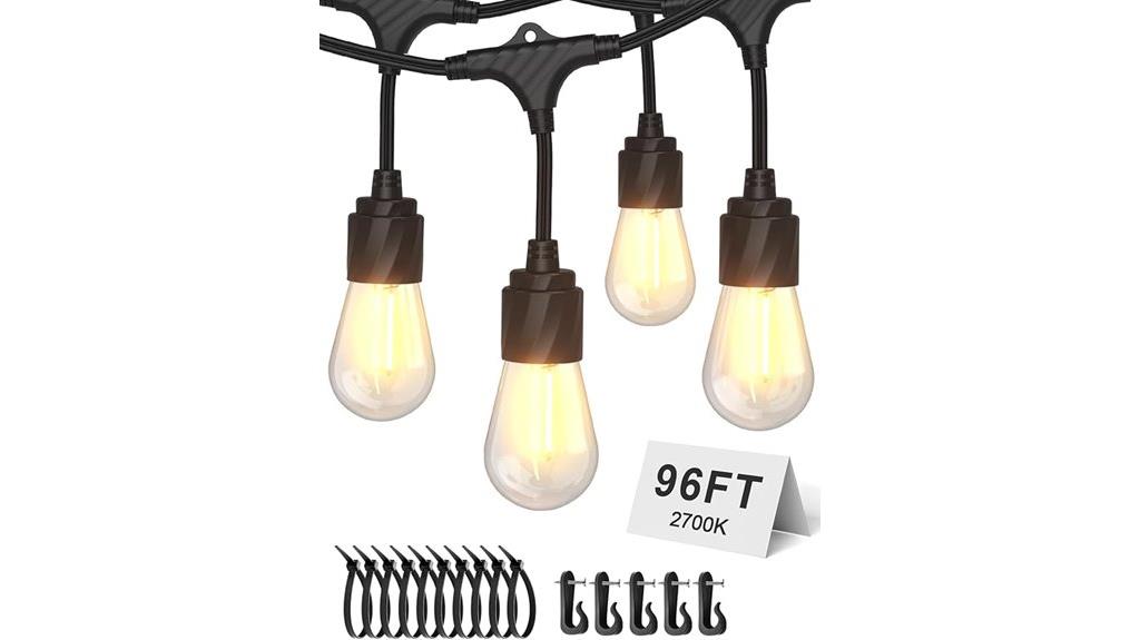 96 foot outdoor string lights