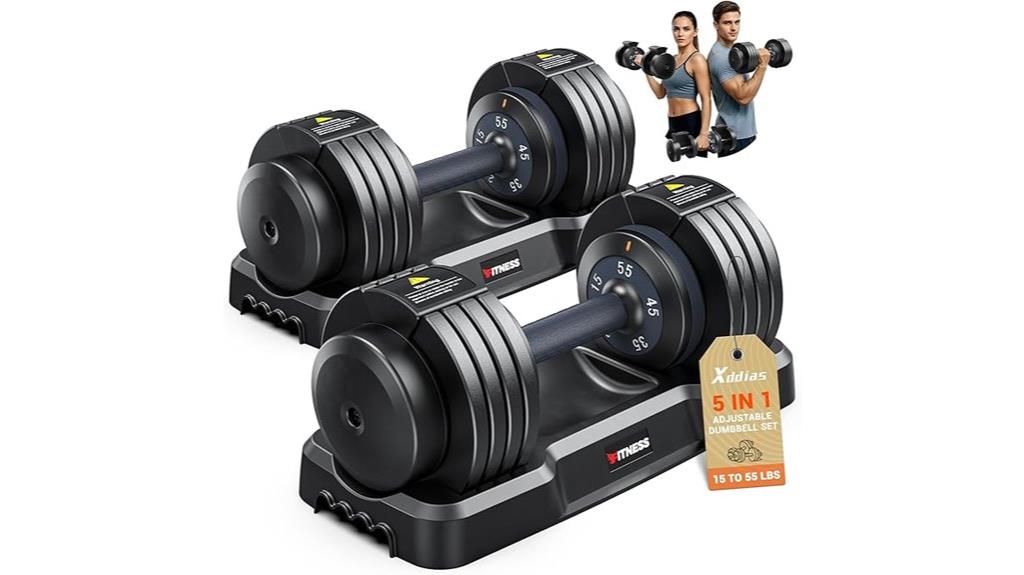 adjustable dumbbell set