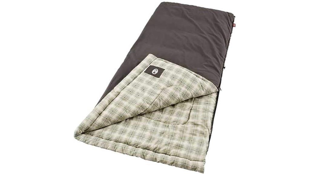 big tall flannel sleeping bag