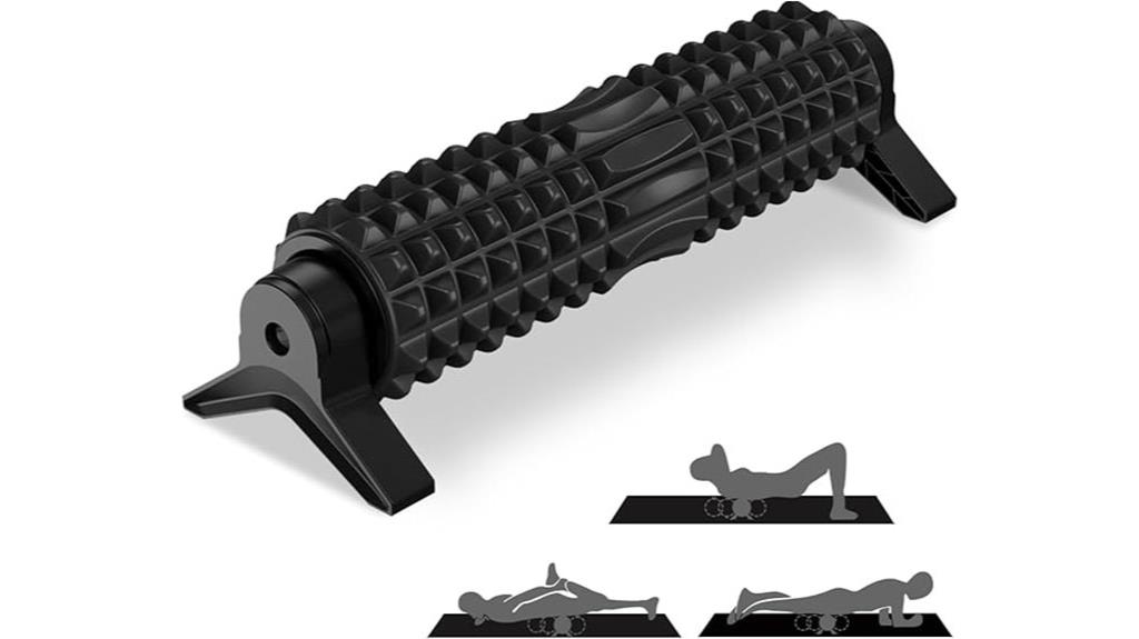 black foam roller stand