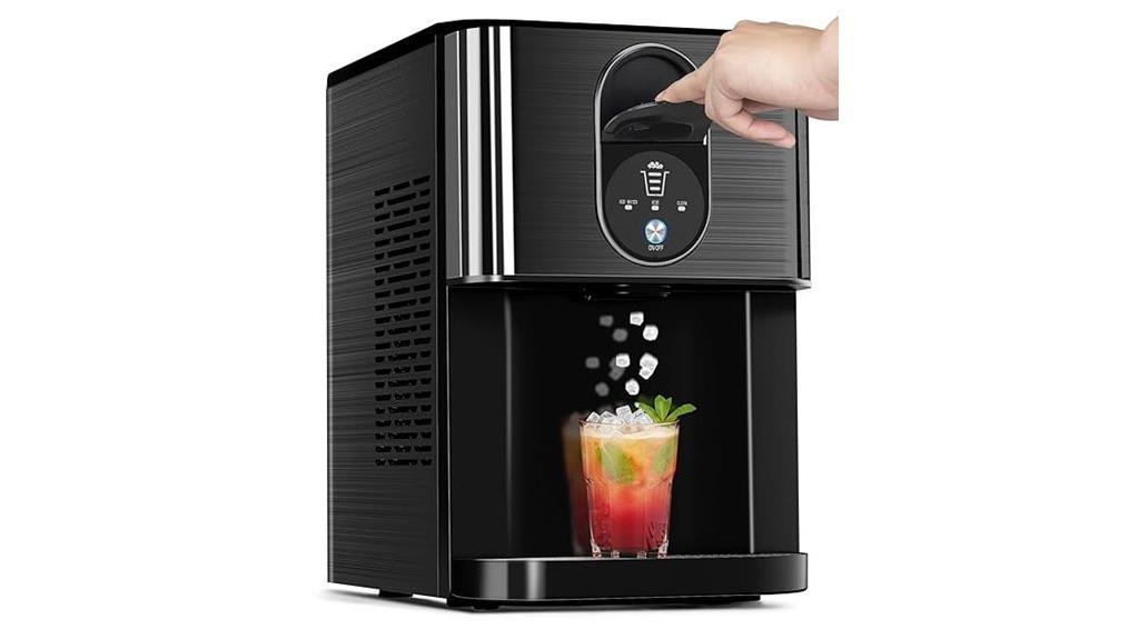 black stainless nugget ice maker