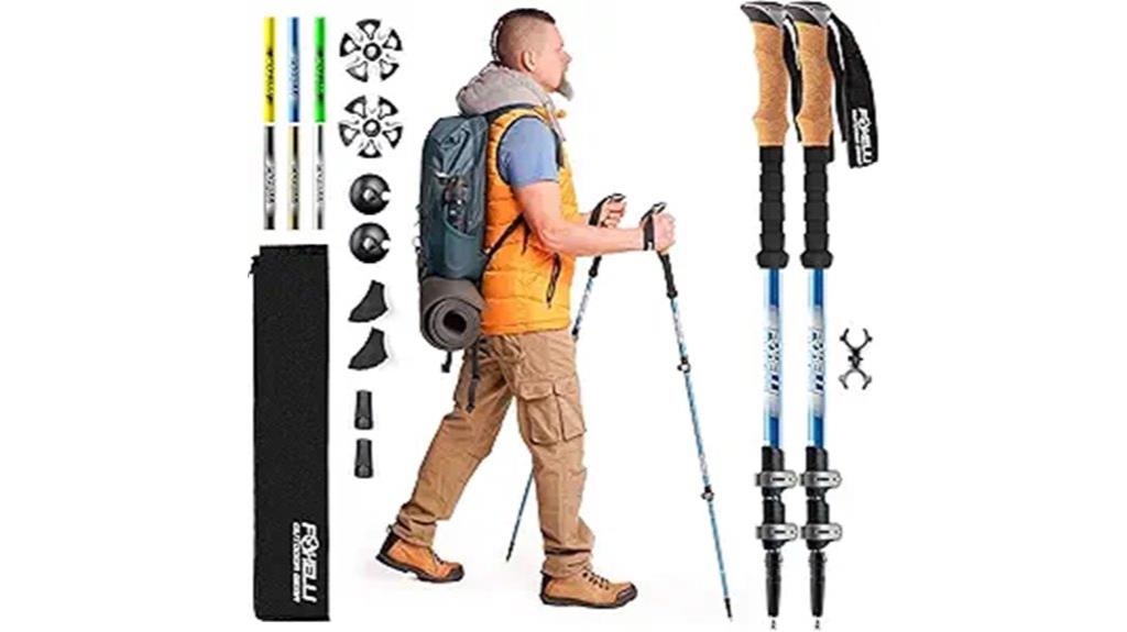 collapsible aluminum hiking poles