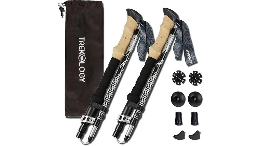 collapsible hiking trek poles