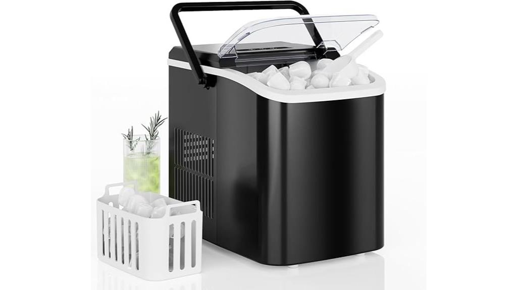 countertop ice maker with handle