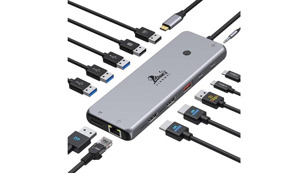 dual monitor usb c hub