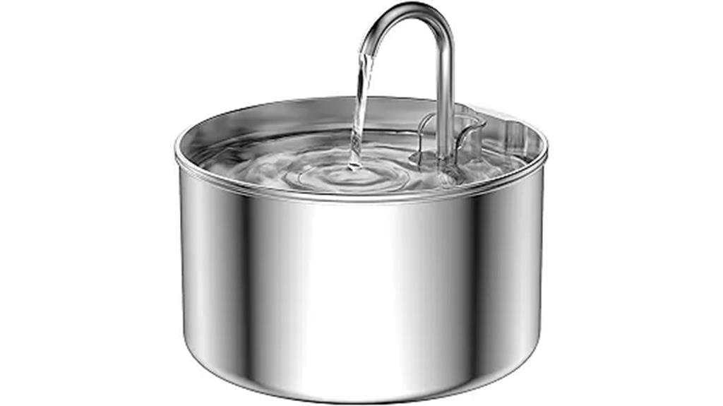 durable stainless steel pet fountain