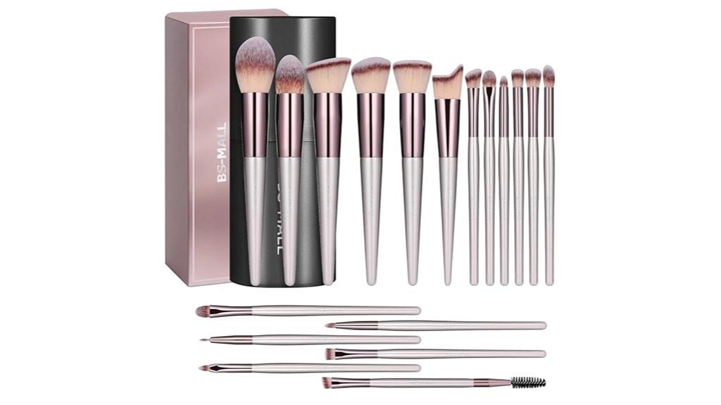 eighteen piece makeup brush set