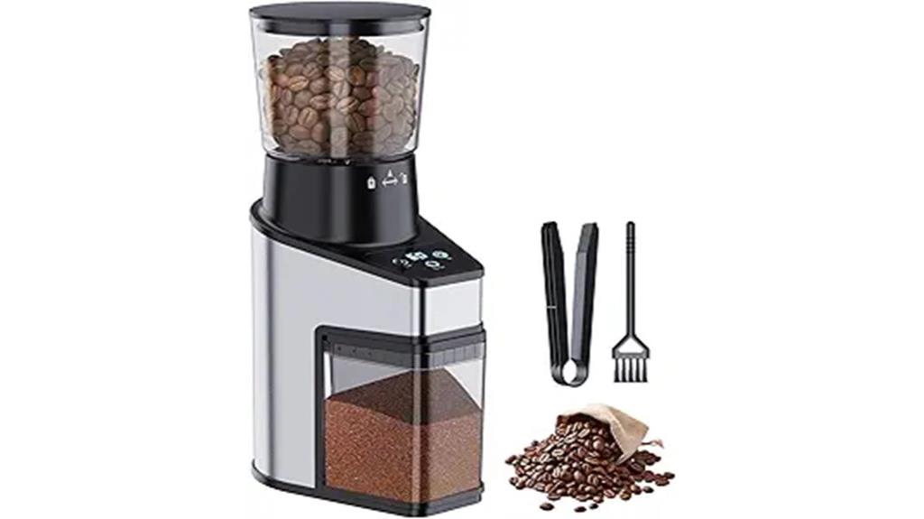 electric burr grinder touchscreen