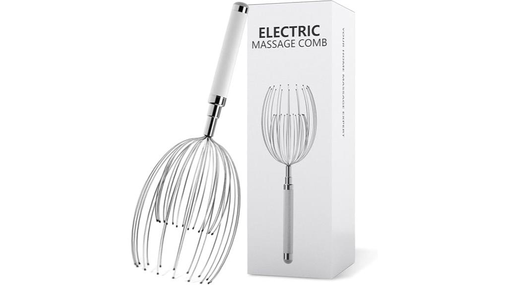 electric scalp massager with 20 metal fingers