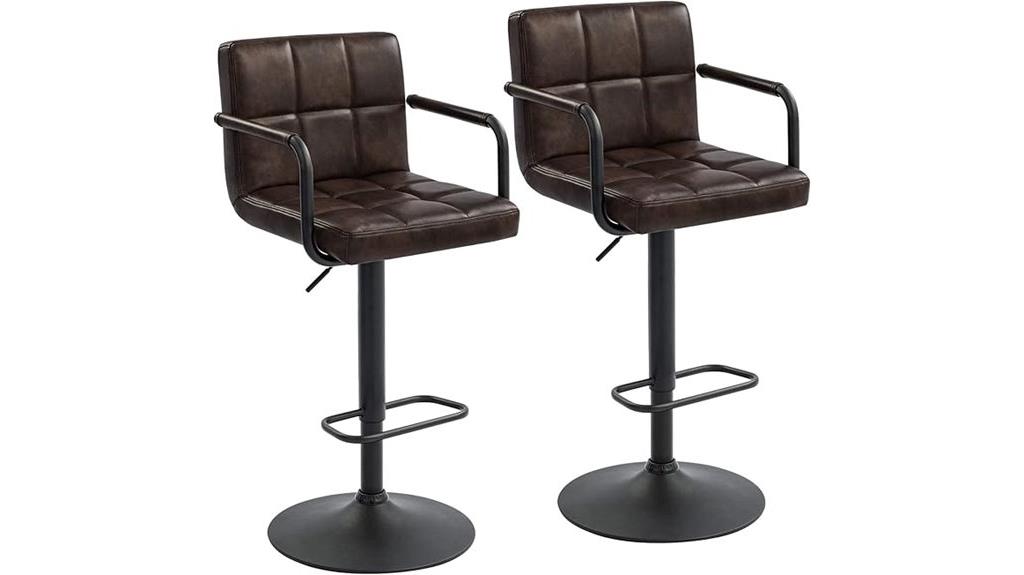 faux leather bar stools
