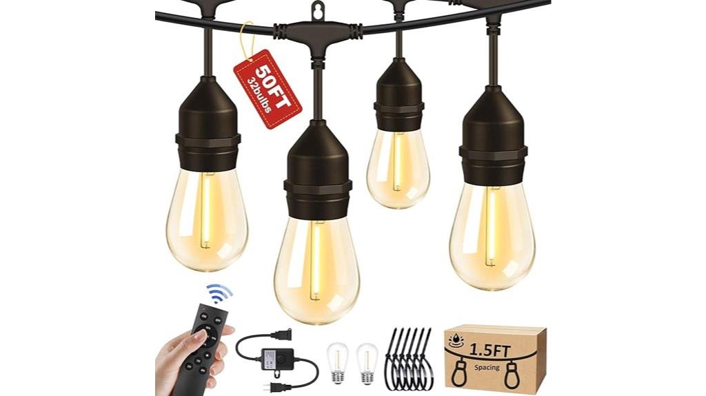 fifty feet thirty four bulbs