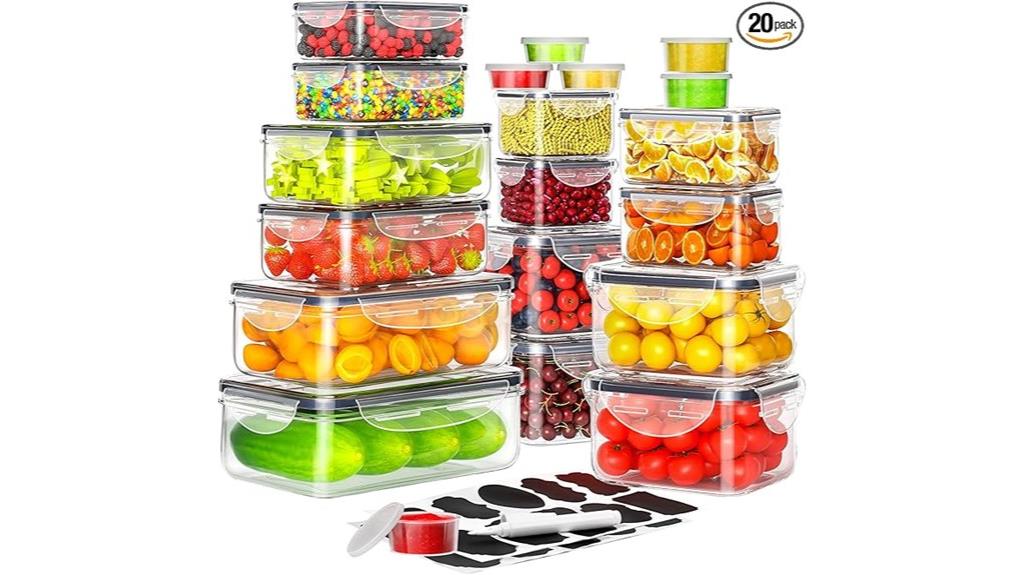 forty airtight food containers