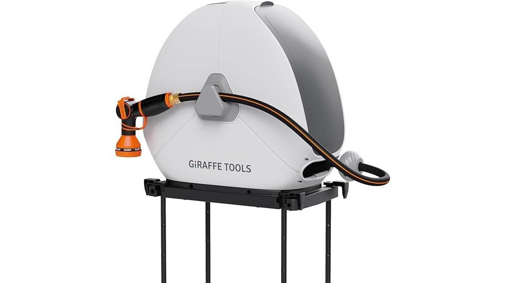 ground mounted retractable hose reel