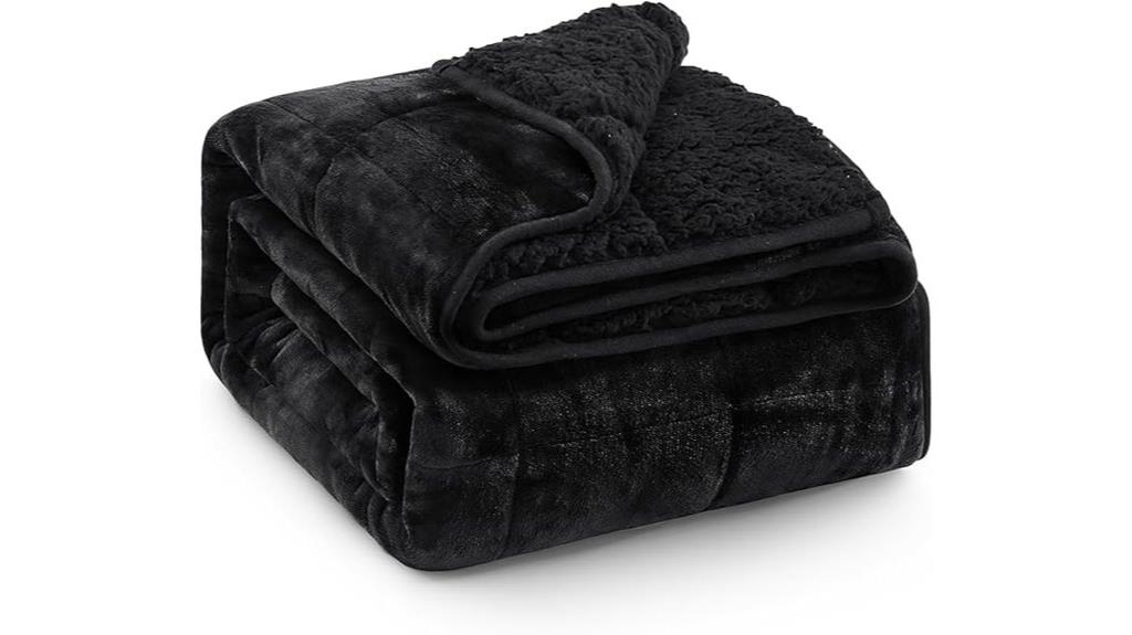 heavy cozy sherpa blanket