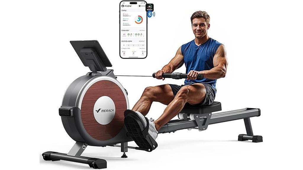 magnetic resistance rowing machine