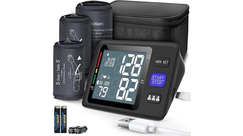 multiple cuff size blood pressure monitor