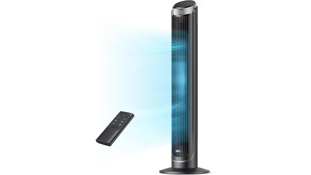 oscillating remote tower fan