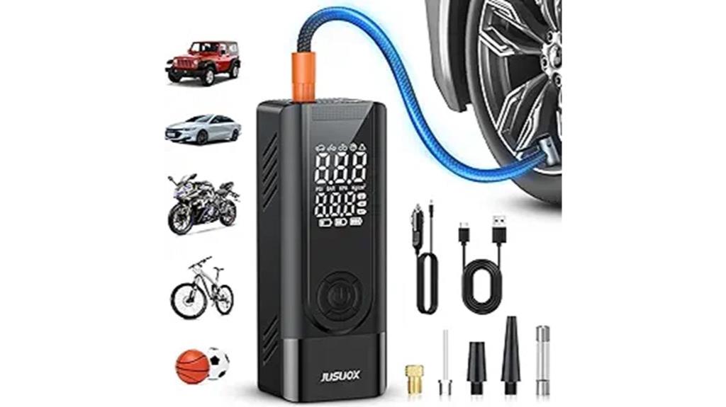 portable tire inflator with gauge
