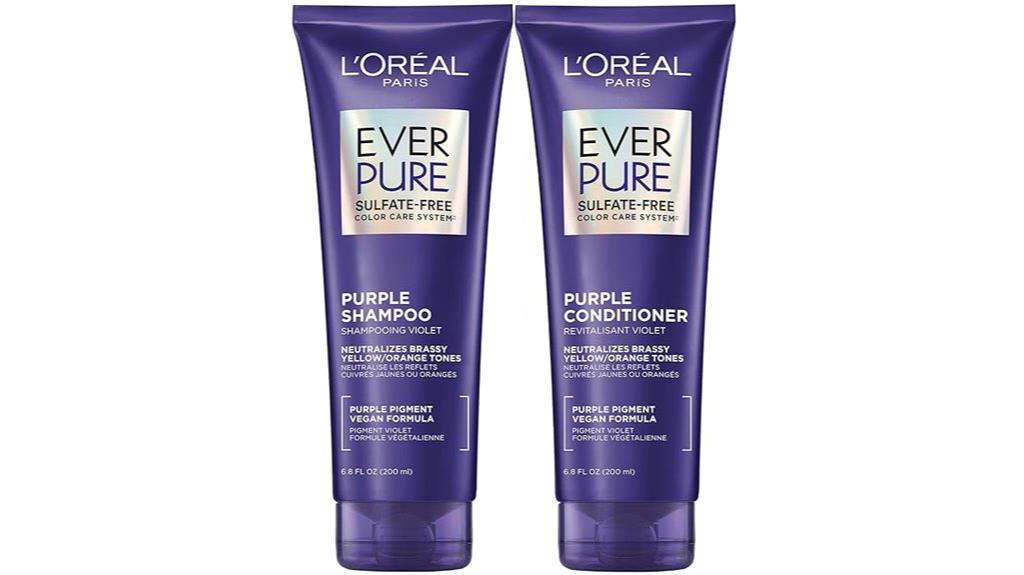 purple shampoo and conditioner