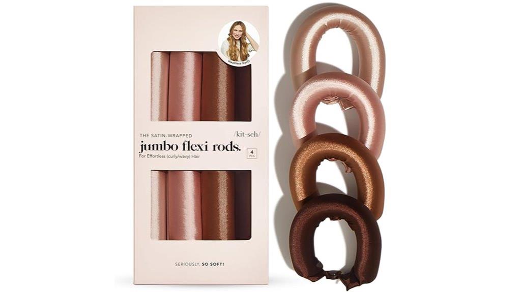 rosewood satin curlers four