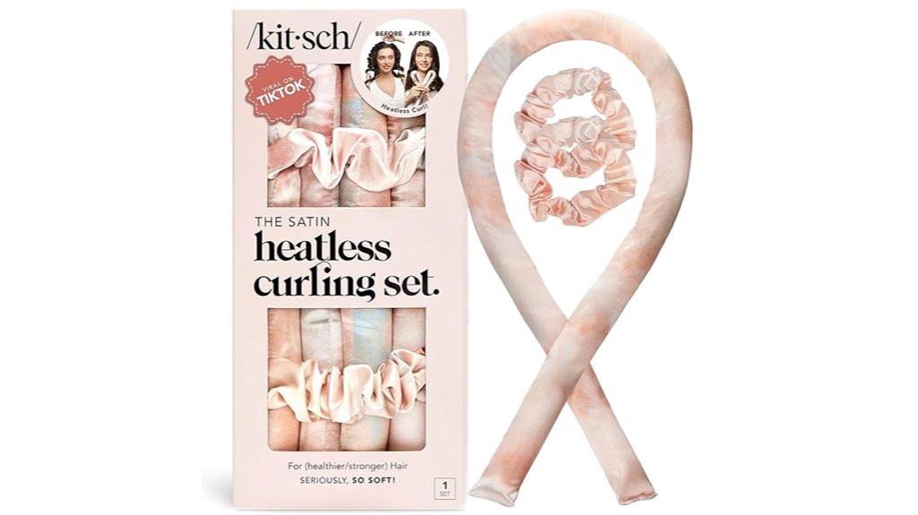 satin curling set