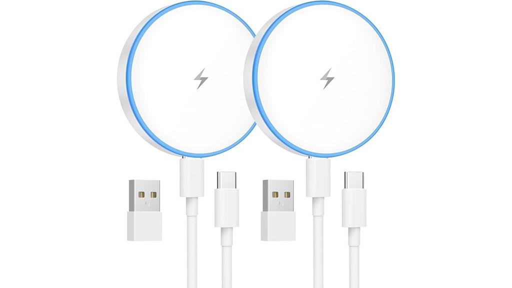 two magnetic wireless chargers