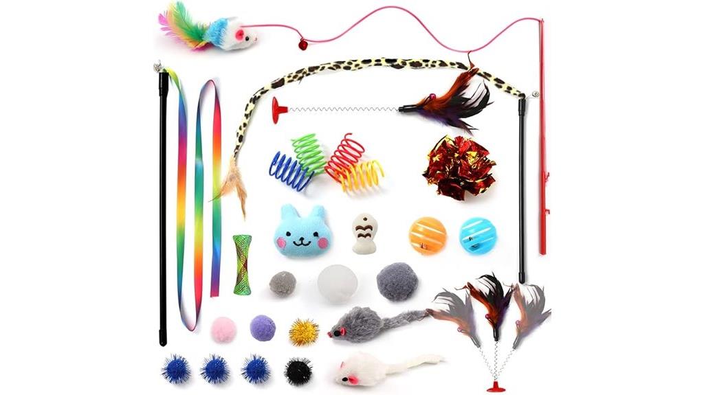 variety pack of cat toys