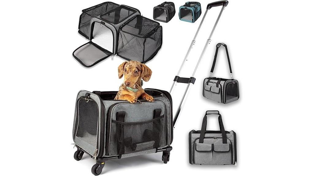 wheeled tsa compliant pet carrier
