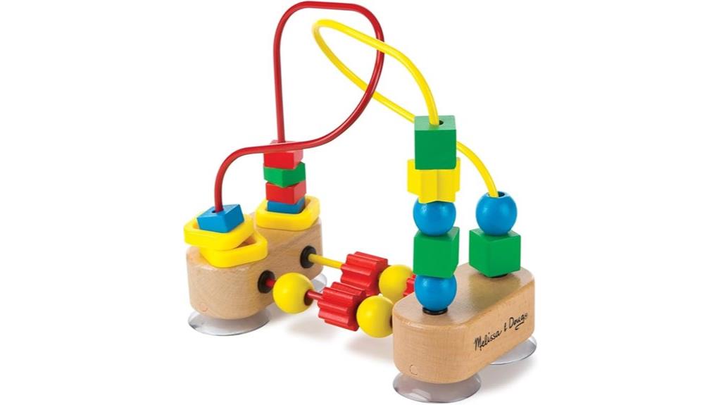 wooden toddler bead maze