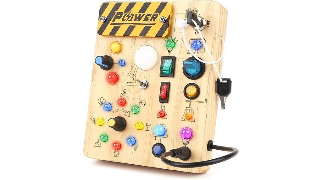 wooden toddler sensory busy board