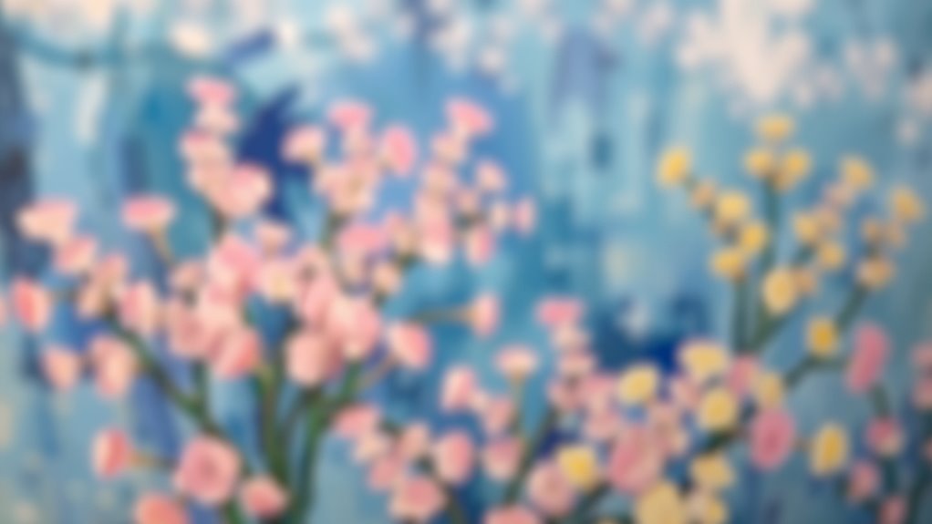 blurred painting at museum