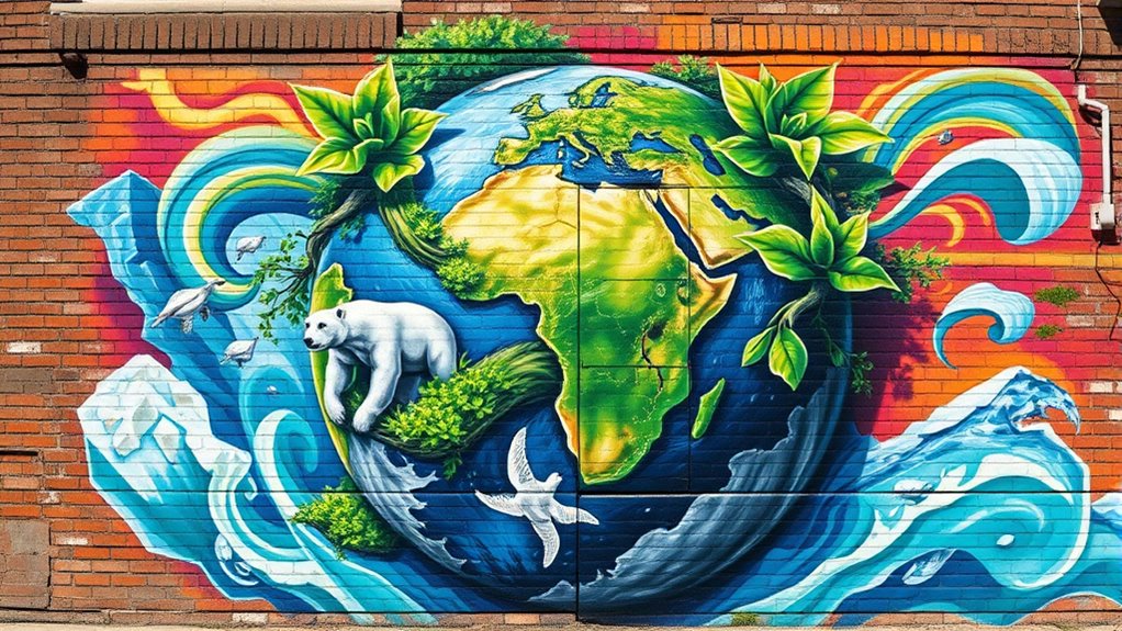 climate themed mural art