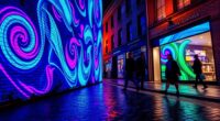 digital street art projections