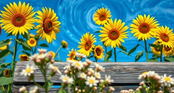 flowers depicted in art