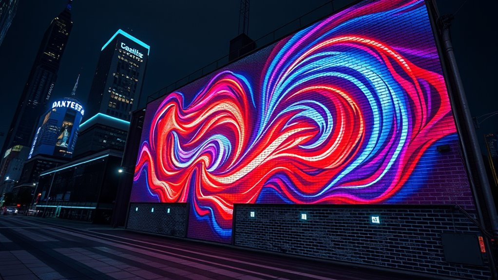 interactive urban projection art