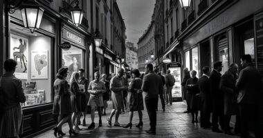 mid century black paris art