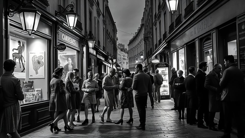 mid century black paris art