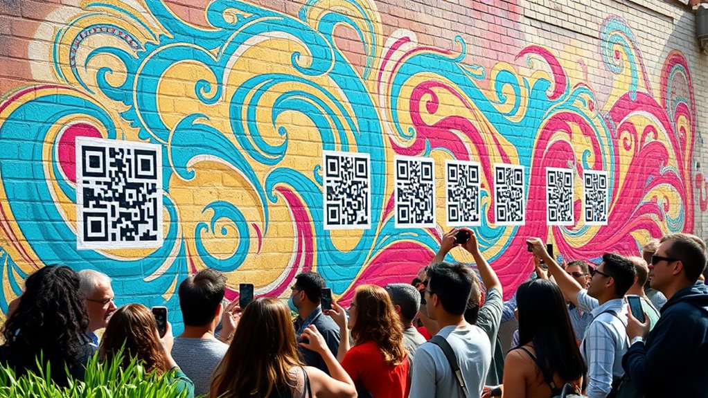 qr codes enhance murals