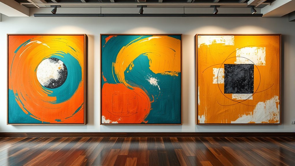 retro color palettes and abstract art