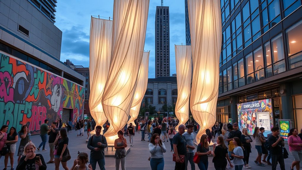 temporary art fosters community engagement