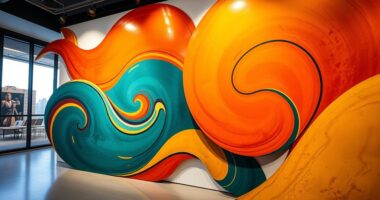 vintage oversized abstract art