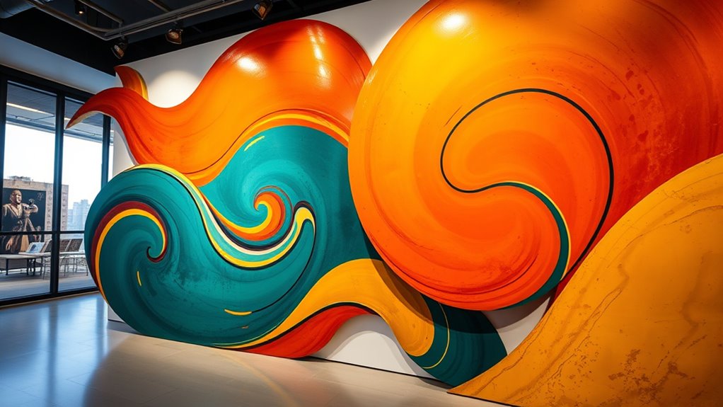 vintage oversized abstract art