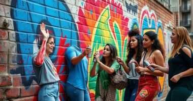 women leading street art