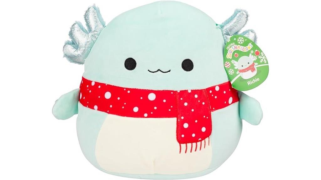 christmas axolotl plushie