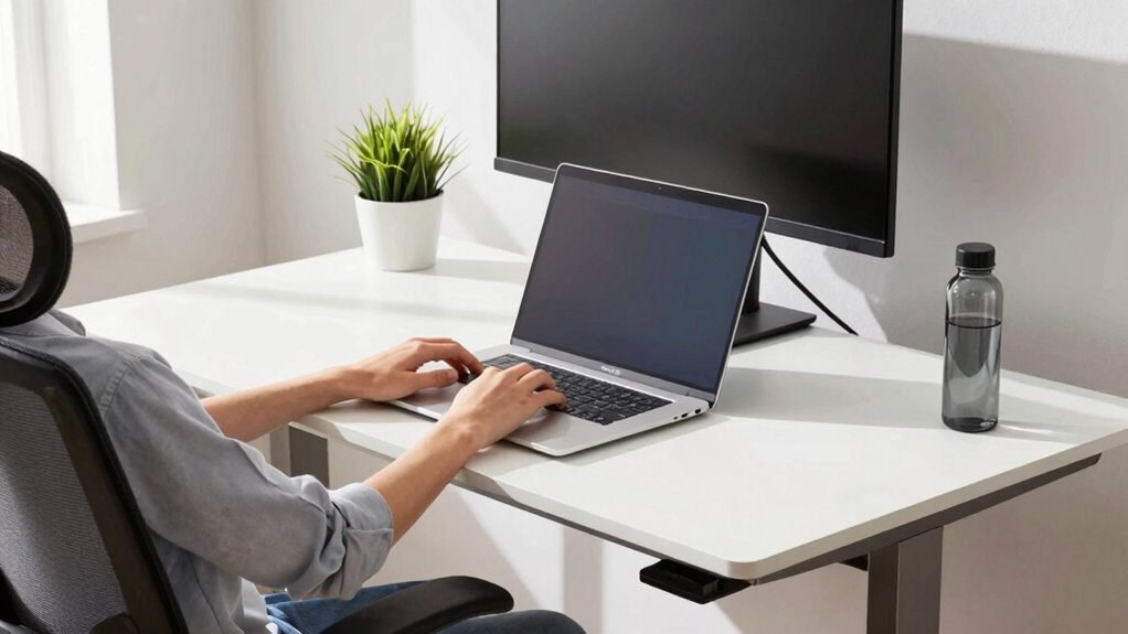 adjust desk for ergonomic comfort