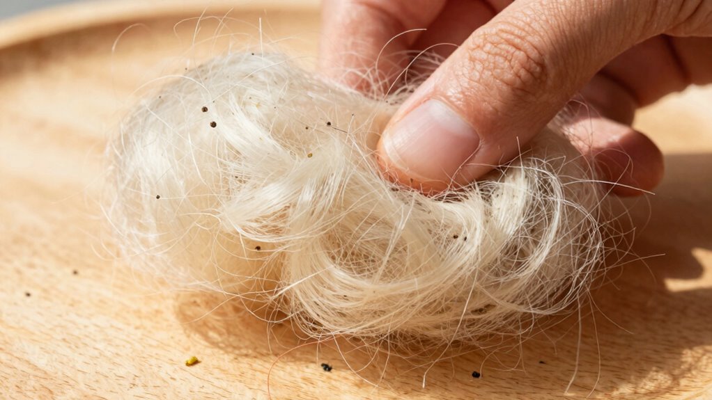 clean fibers thoroughly before spinning